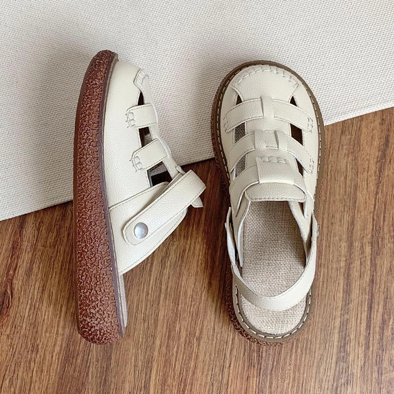 Custom - made Summer Woven Beach Slippers Hollow Roman Sandals