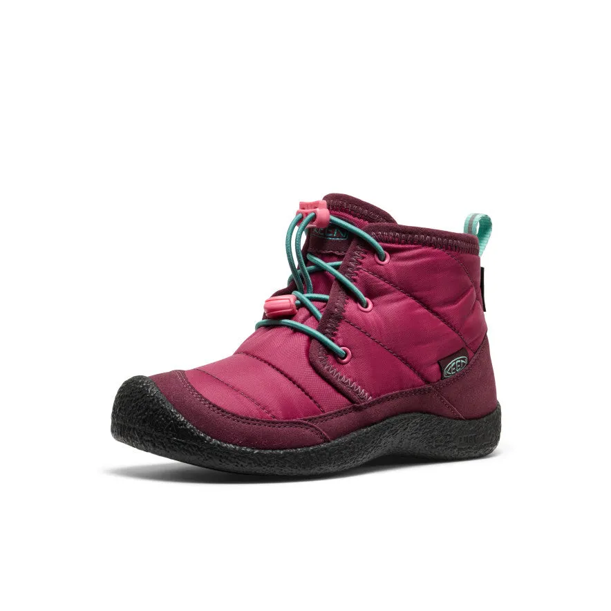 Big Kids' Howser II Waterproof Chukka  |  Beaujolais/Pool Blue Snow Winter Trekking Adventure
