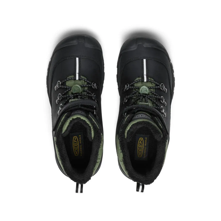 Big Kids' Kanibou Waterproof Winter Boot  |  Black/Bronze Green Snow Outdoor Trek