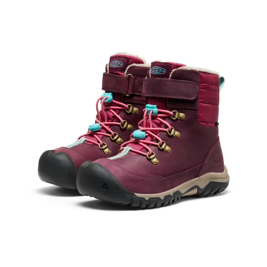 Big Kids' Kanibou Waterproof Winter Boot  |  Fig/Pink Lemonade Snow Trail Shoes