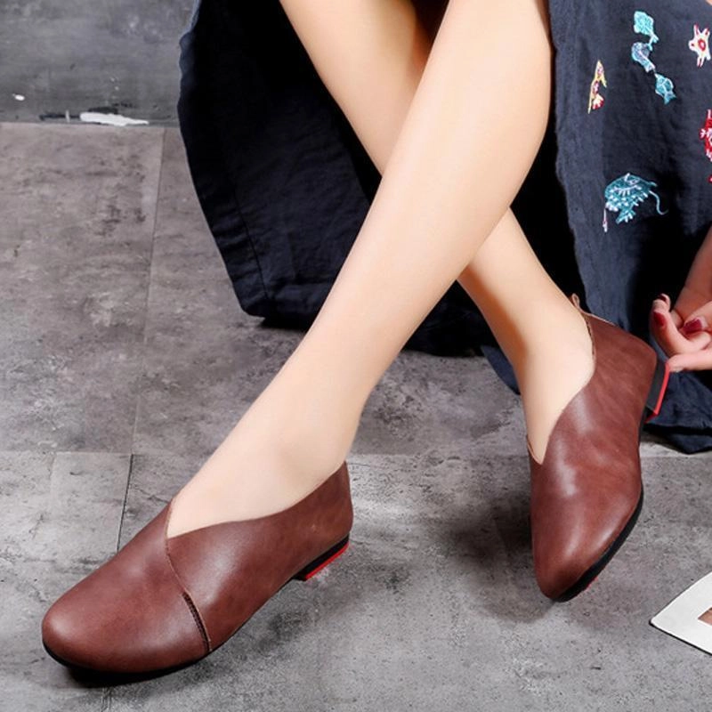 casual wearers' favorites Women Daily Casual Slip On Round Toe Flats Shoes Plus Size