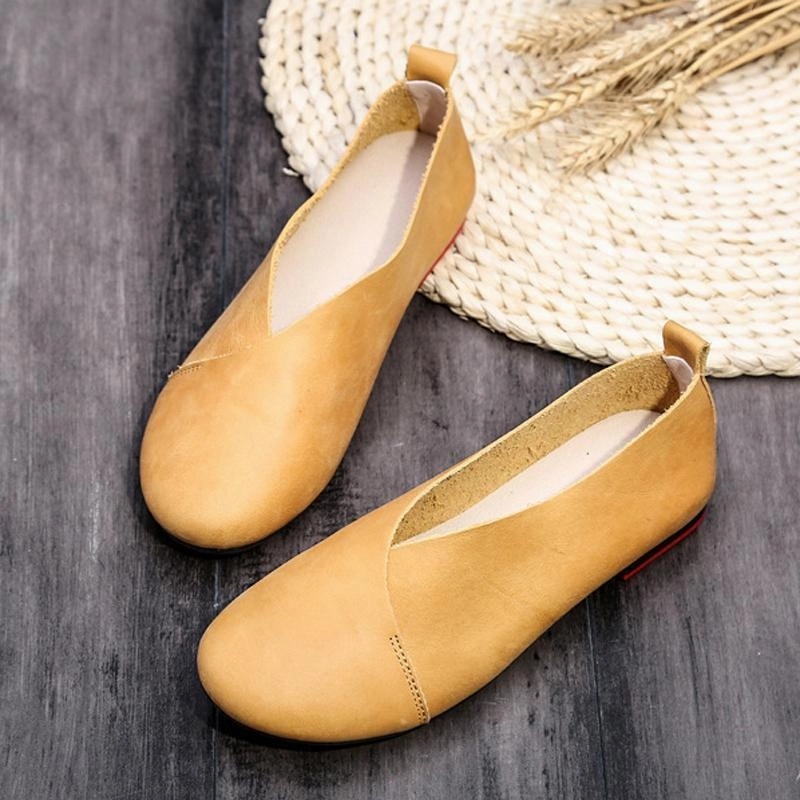 Impact Diffusion Recycled fabric Women Daily Casual Slip On Round Toe Flats Shoes Plus Size