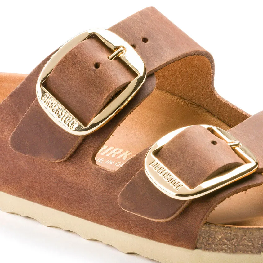 golfers - specific benefits Compression Molding BIRKENSTOCK ARIZONA BIG BUCKLE - COGNAC OILED LEATHER