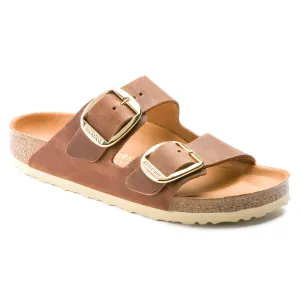 moisture - wicking Double Stitched Seams BIRKENSTOCK ARIZONA BIG BUCKLE - COGNAC OILED LEATHER