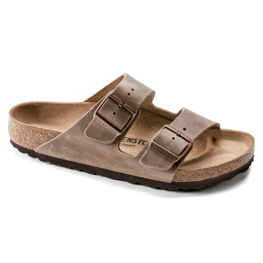 BIRKENSTOCK ARIZONA CLASSIC FOOTBED SANDAL - TOBACCO OILED LEATHER street