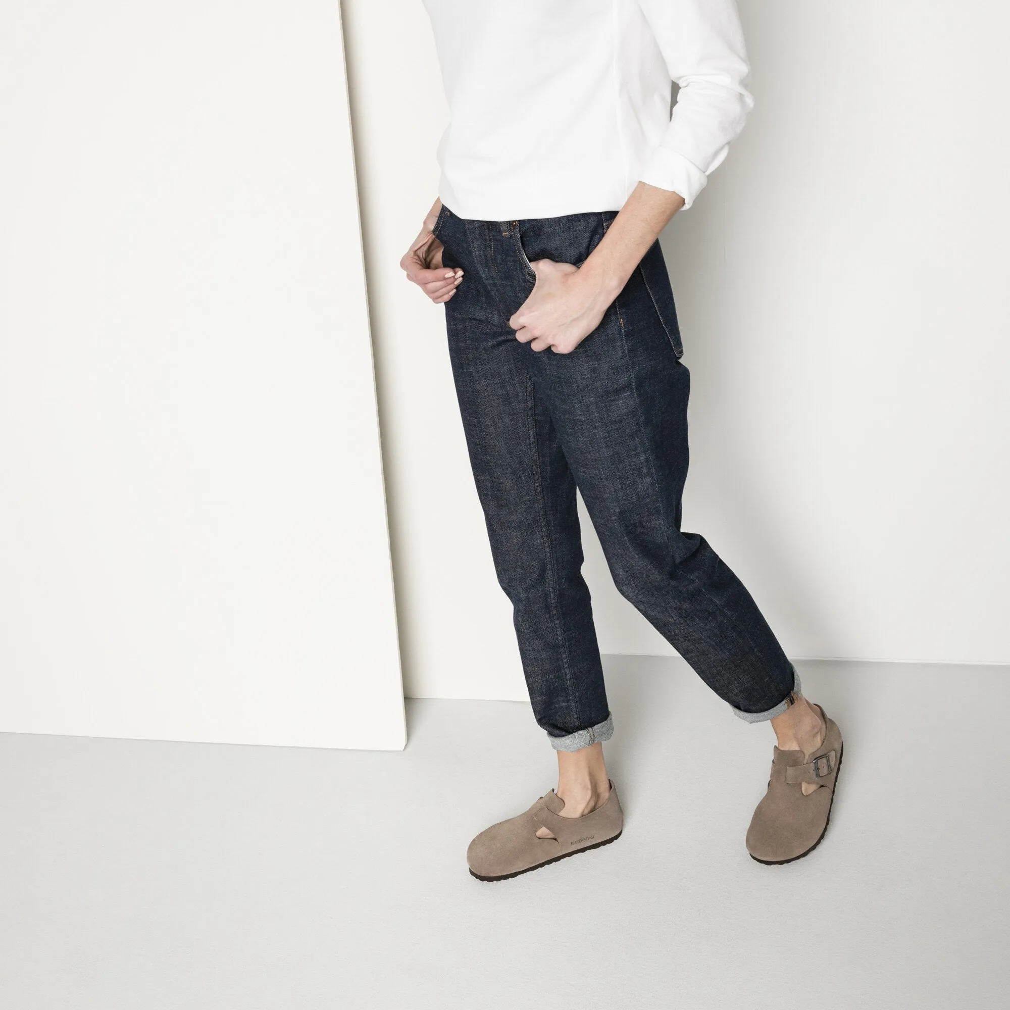 tight - fit Traction Sole BIRKENSTOCK LONDON - TAUPE SUEDE