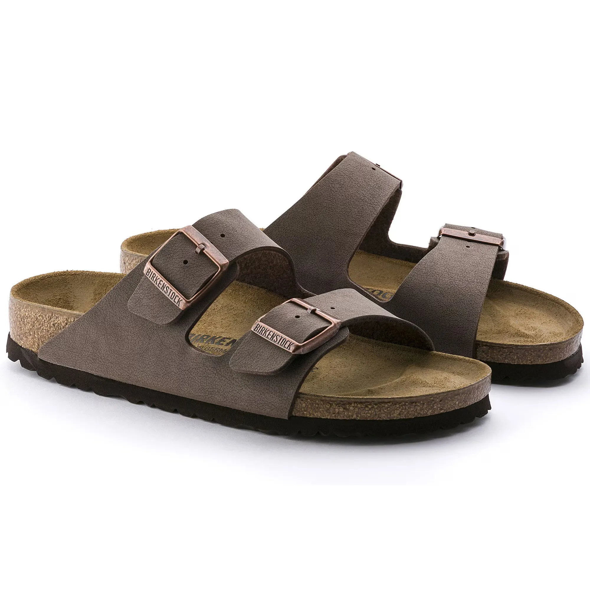 BIRKENSTOCK WOMENS BIRKI BUC ARIZONA - MOCHA Antimicrobial