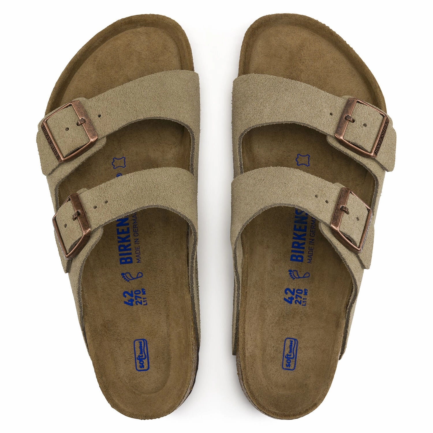 Toe Gripping Technology Fashionable Flip-flops for Travel BIRKENSTOCK ARIZONA SOFT TAUPE