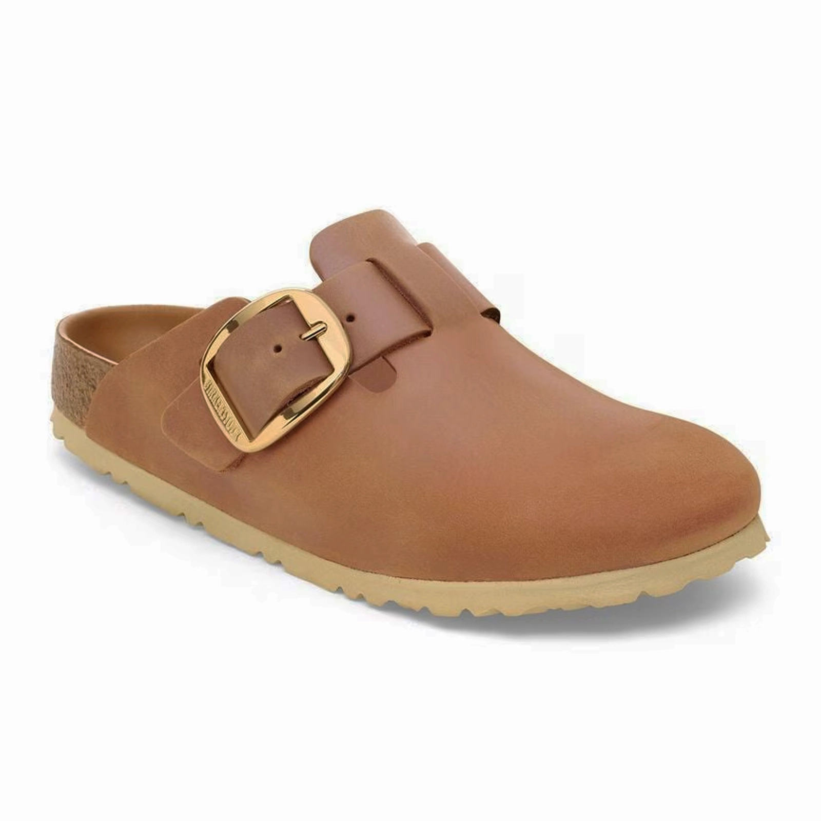 Chic Comfort Look Sleek Flow Birkenstock Boston Big Buckle Clog (Women) - Cognac Oiled Leather
