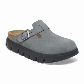 Red Carpet Birkenstock Boston Chunky Clog (Women) - Basalt Gray Suede