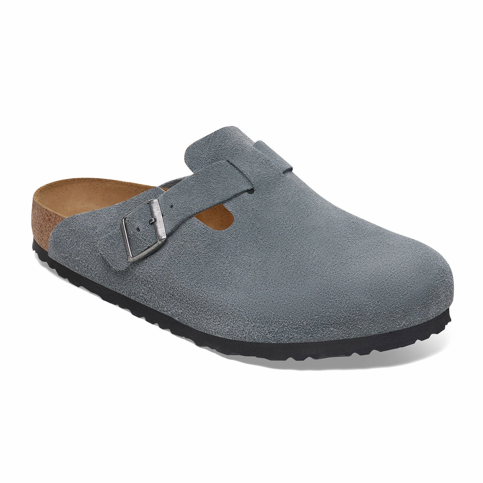Birkenstock Boston Clog (Men) - Basalt Gray Suede Night Style Cool Palette