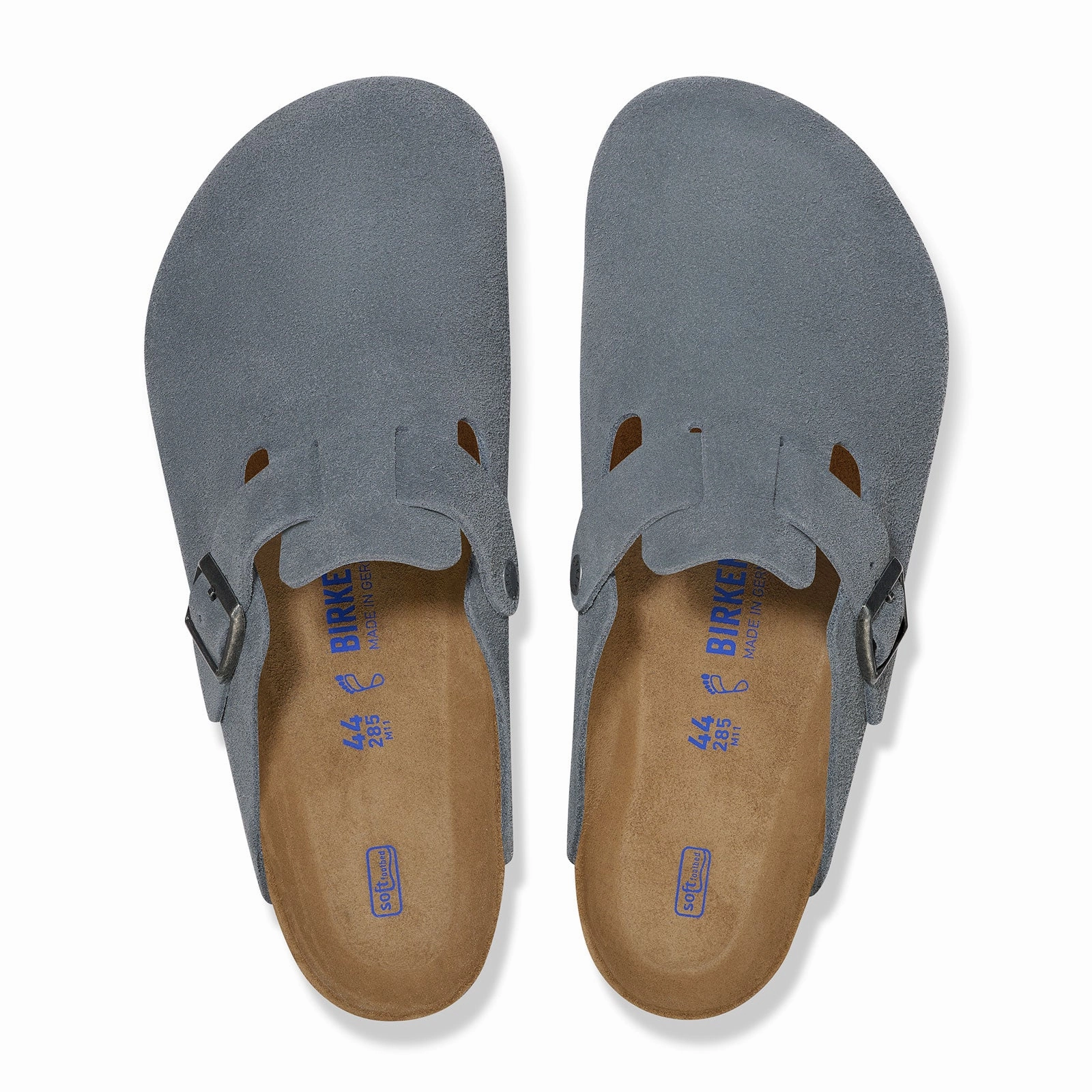 Birkenstock Boston Clog (Men) - Basalt Gray Suede Form Fitting