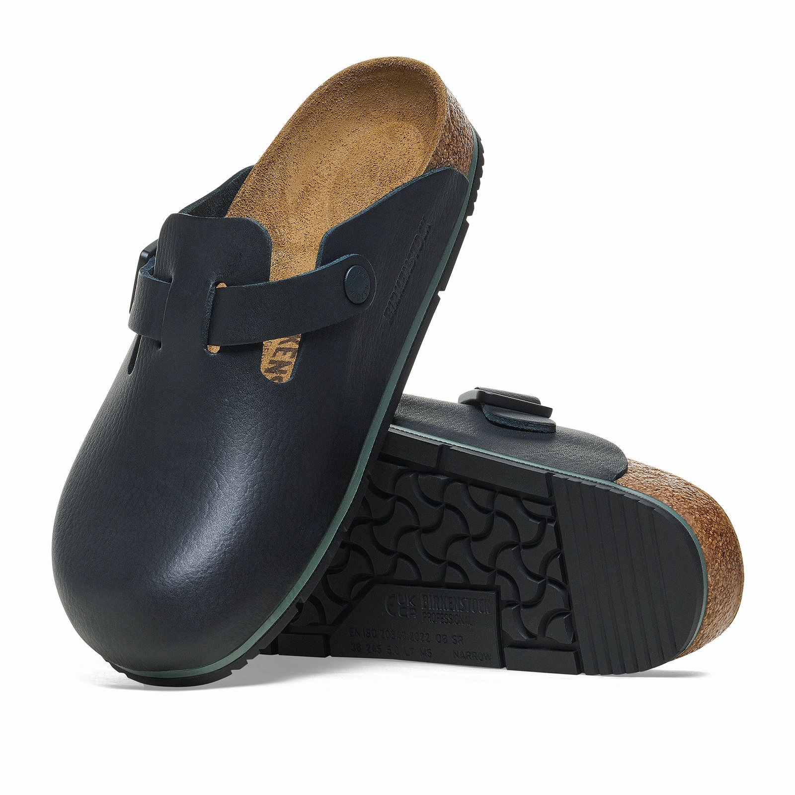 Lawn Soft Bishop-Sleeve Birkenstock Boston Pro Clog (Men) - Black Leather