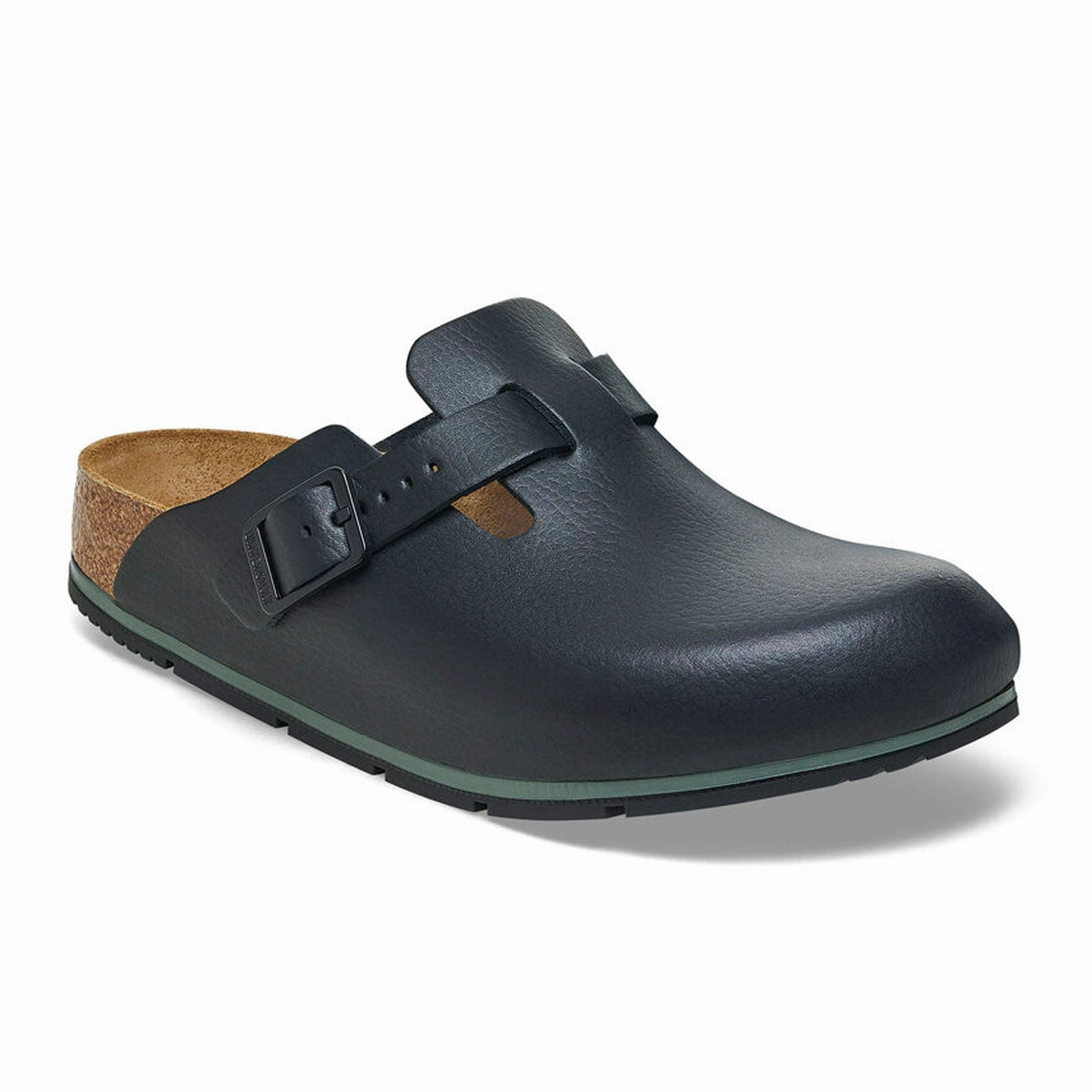 Photo Bright Eco-Lining Birkenstock Boston Pro Narrow Clog (Women) - Black Leather
