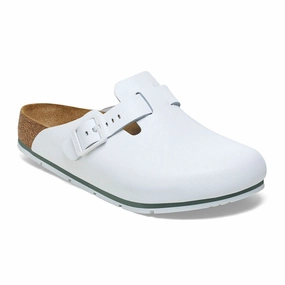 Birkenstock Boston Pro Narrow Clog (Women) - White Leather Vibrant color dress Fashionable Layers