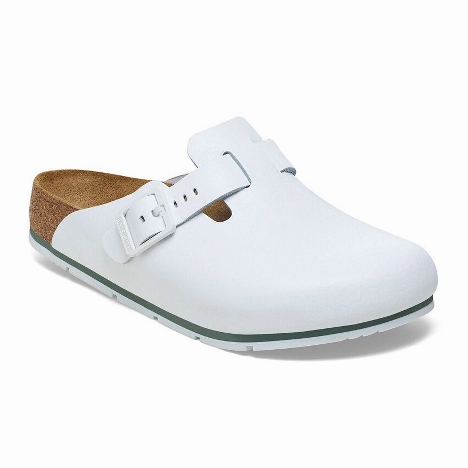 Birkenstock Boston Pro Narrow Clog (Women) - White Leather Vibrant color dress Fashionable Layers