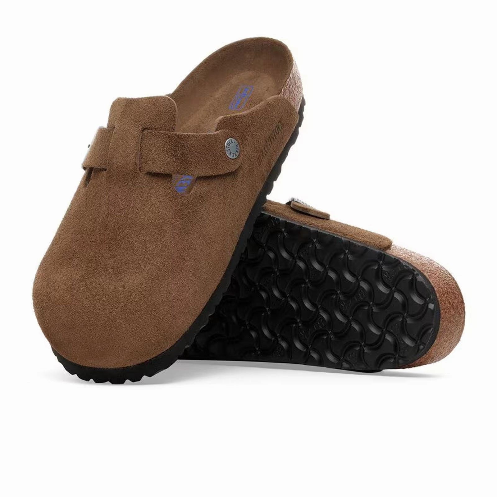 Birkenstock Boston Soft Footbed Clog (Men) - Dark Tea Suede Chic Waist Chill Comfort
