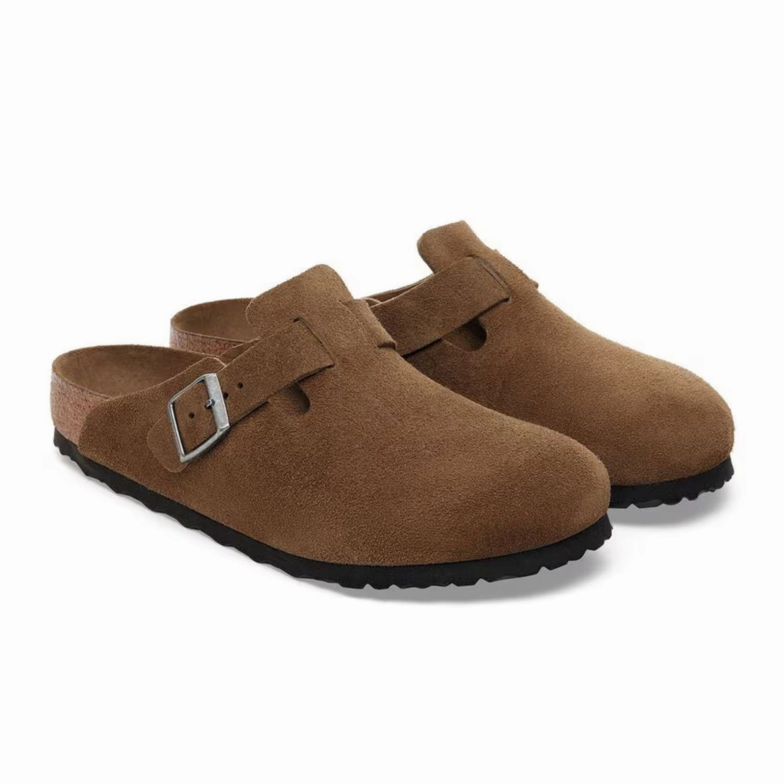 Perfect Mood Chic Style Wear Birkenstock Boston Soft Footbed Clog (Men) - Dark Tea Suede