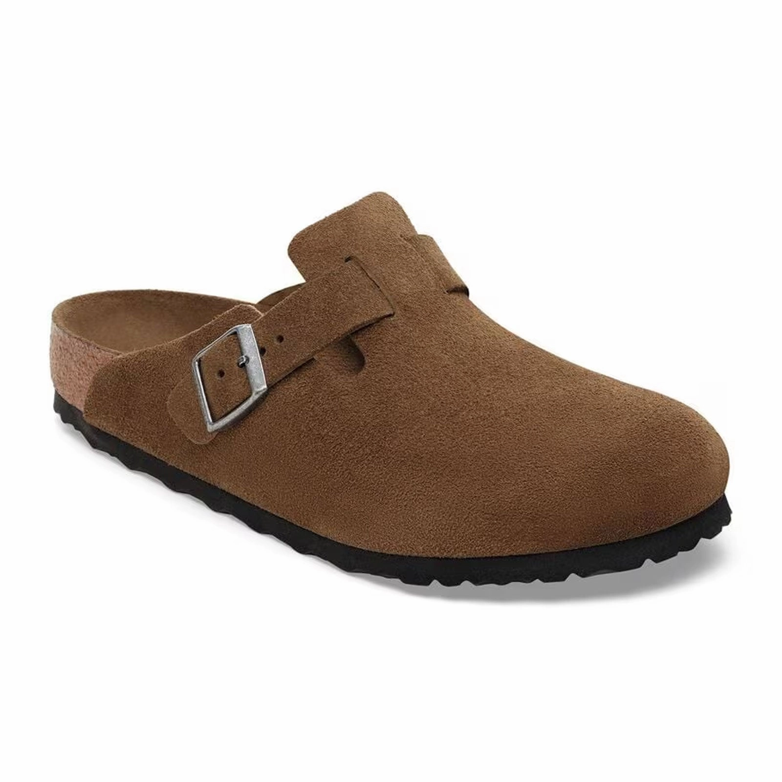 Birkenstock Boston Soft Footbed Clog (Women) - Dark Tea Suede Sophisticated Look Everyday Piece