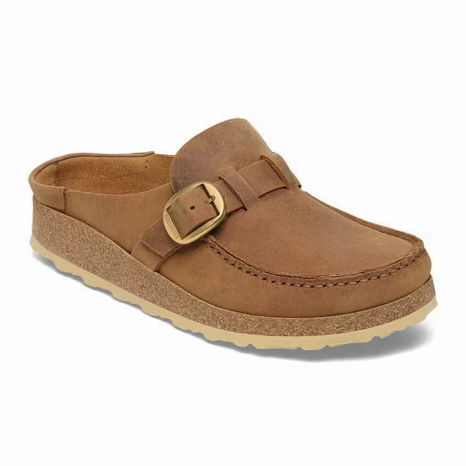 Soft and Relaxed Movement Friendly Birkenstock Buckley Clog (Women) - Cognac Oiled Leather