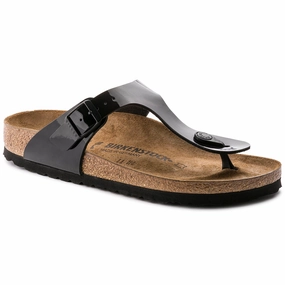 Birkenstock Gizeh Birko-Flor Patent Footbed Massage Nodes