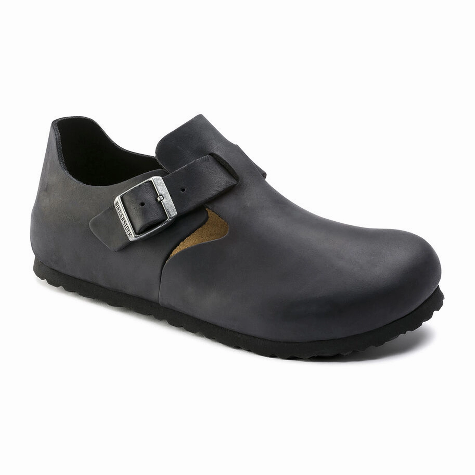 Birkenstock London Clog (Unisex) - Black Oiled Leather Travel-Essential