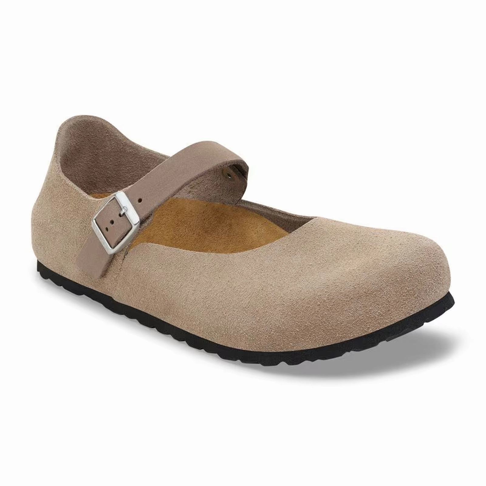 Birkenstock Mantova Mary Jane Flat (Women) - Taupe Suede All Season