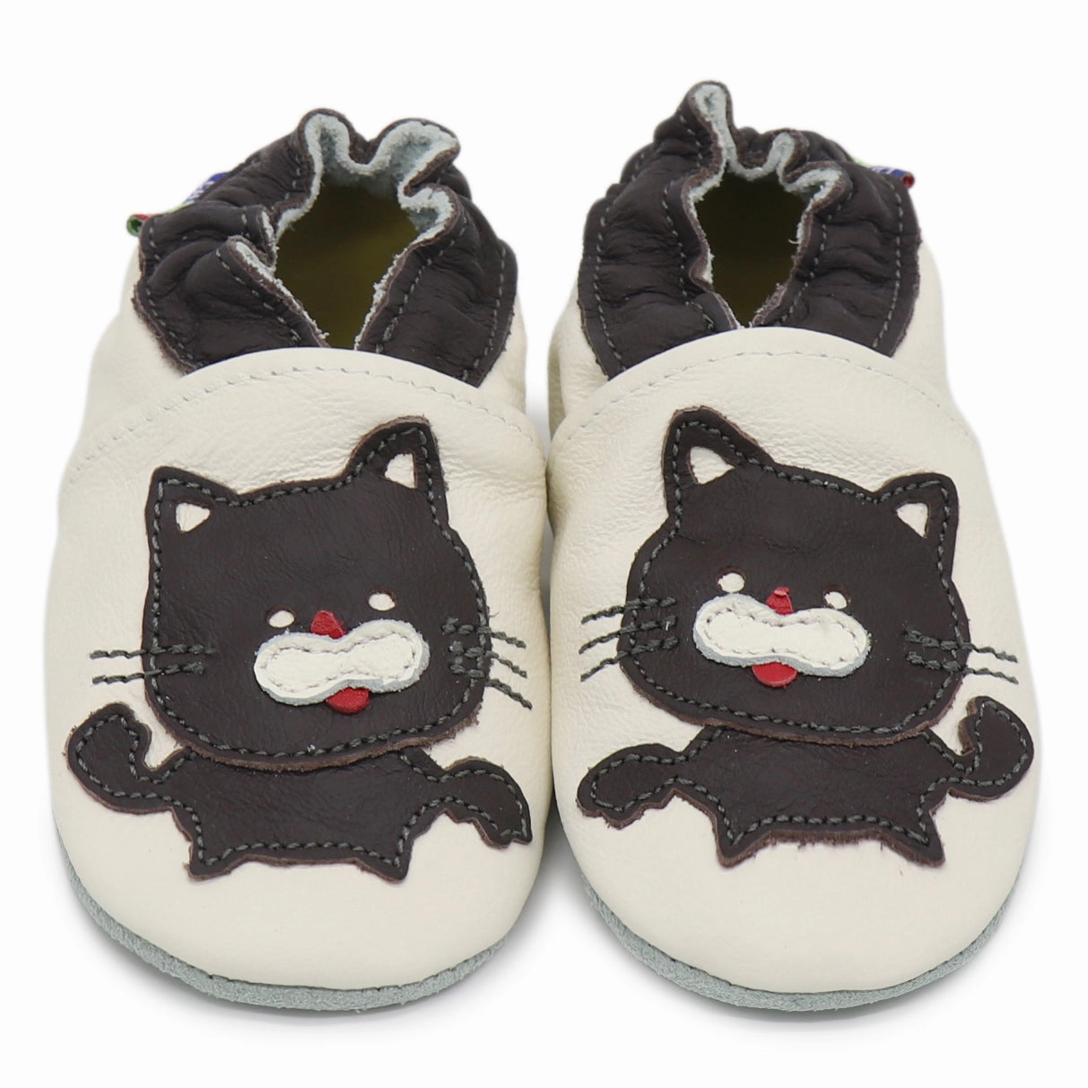 passionate runners' shoes strap - type Black Cat Cream up to 6 Years Old