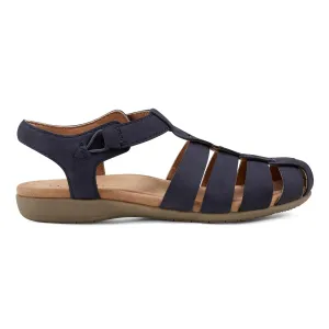 All Day Comfort Engineering Blake Woven Casual Round Toe Slip-On Sandals