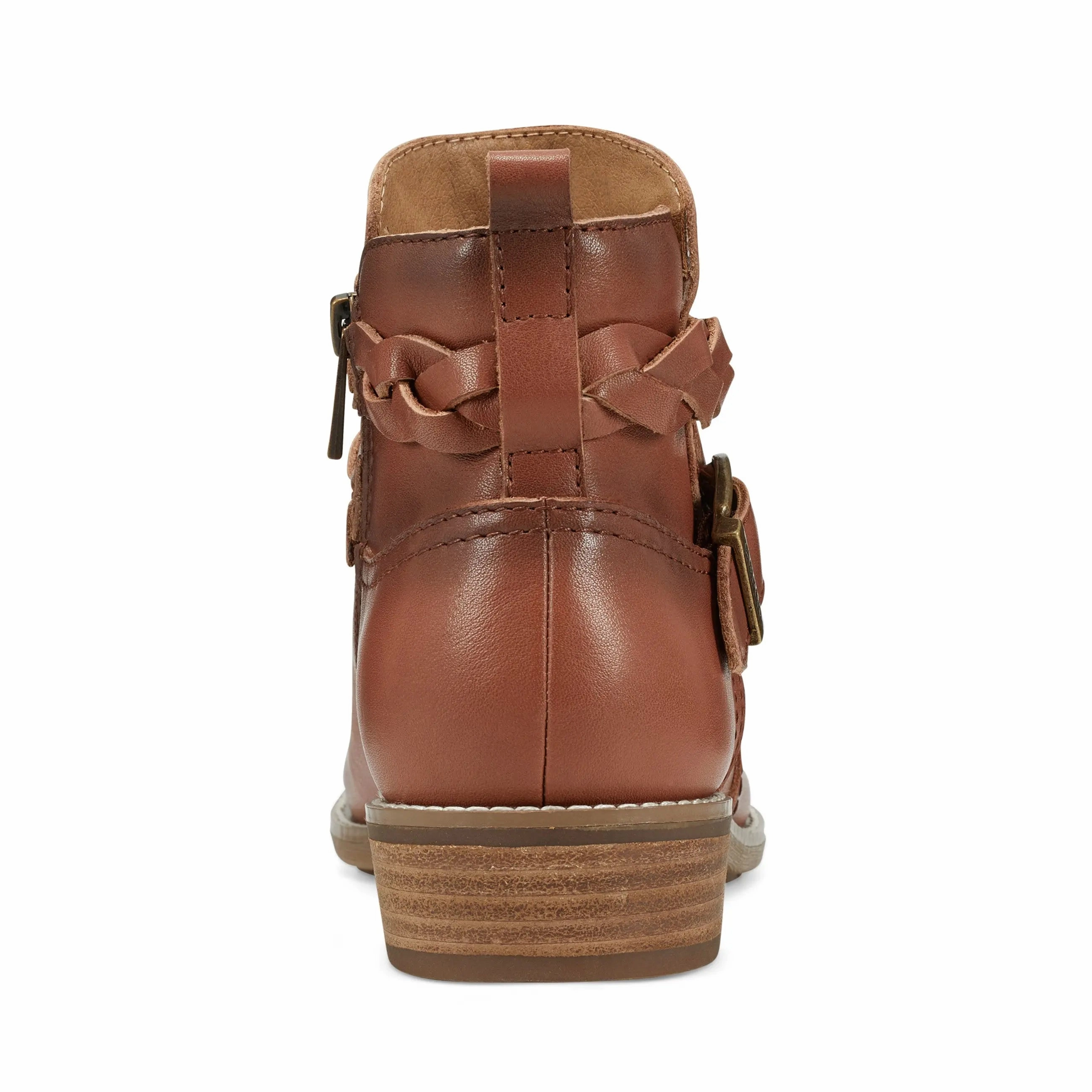 Nicole Round Toe Stacked Heel Casual Booties Statement flair