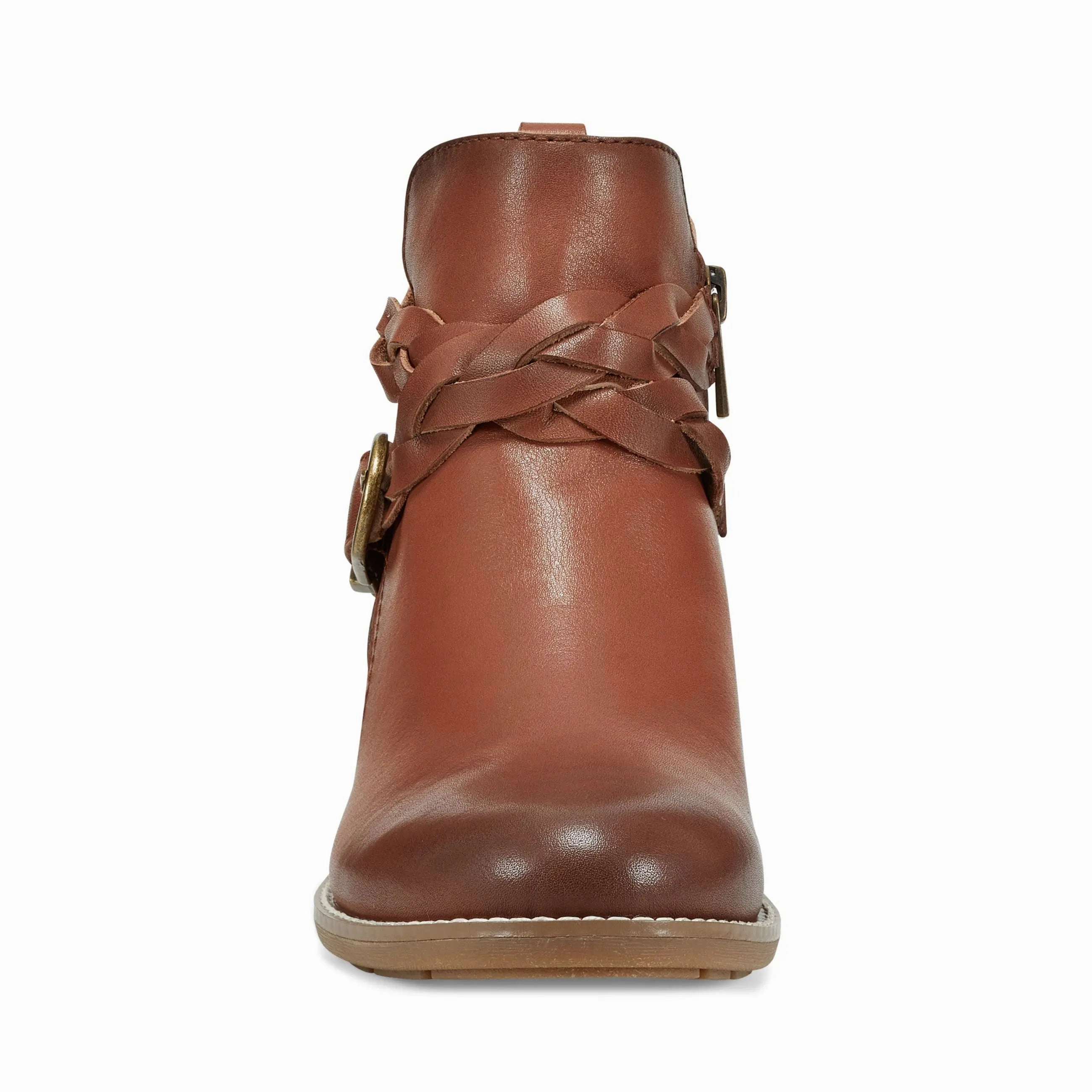 casual dressers' slip - ons Nicole Round Toe Stacked Heel Casual Booties