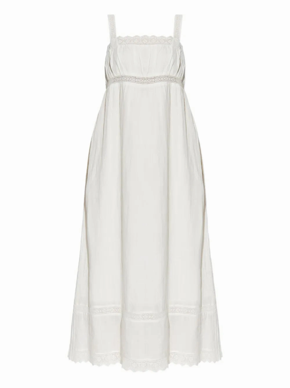 Elegant Coat Grace Shift Dress in Vintage White