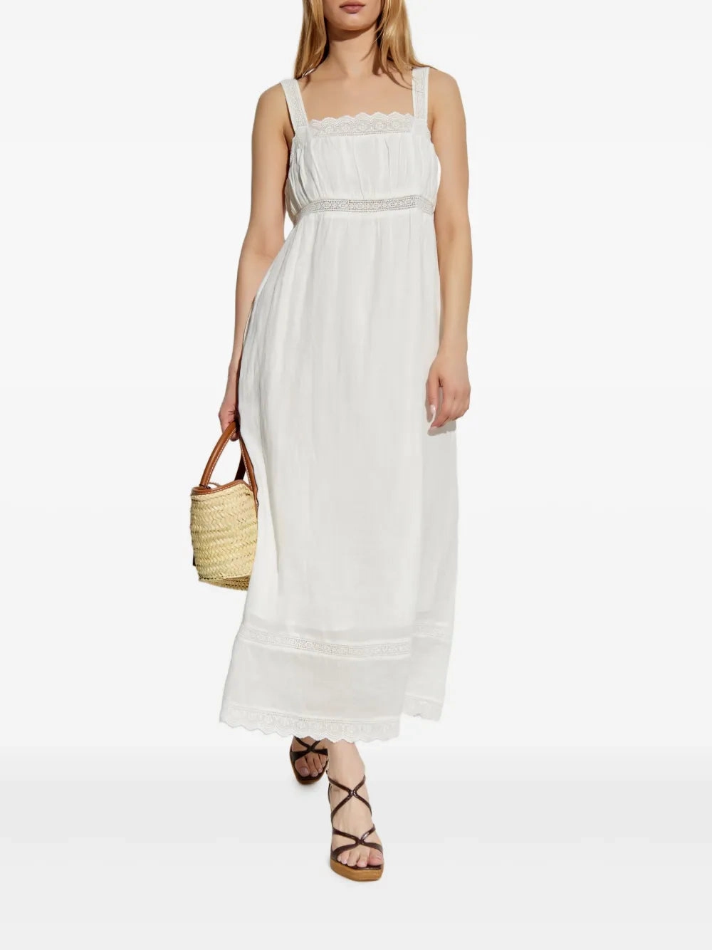 Grace Shift Dress in Vintage White MachineWashable Fabric