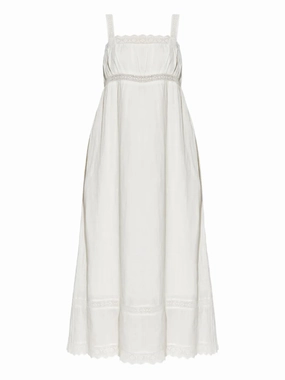 Elegant Coat Grace Shift Dress in Vintage White