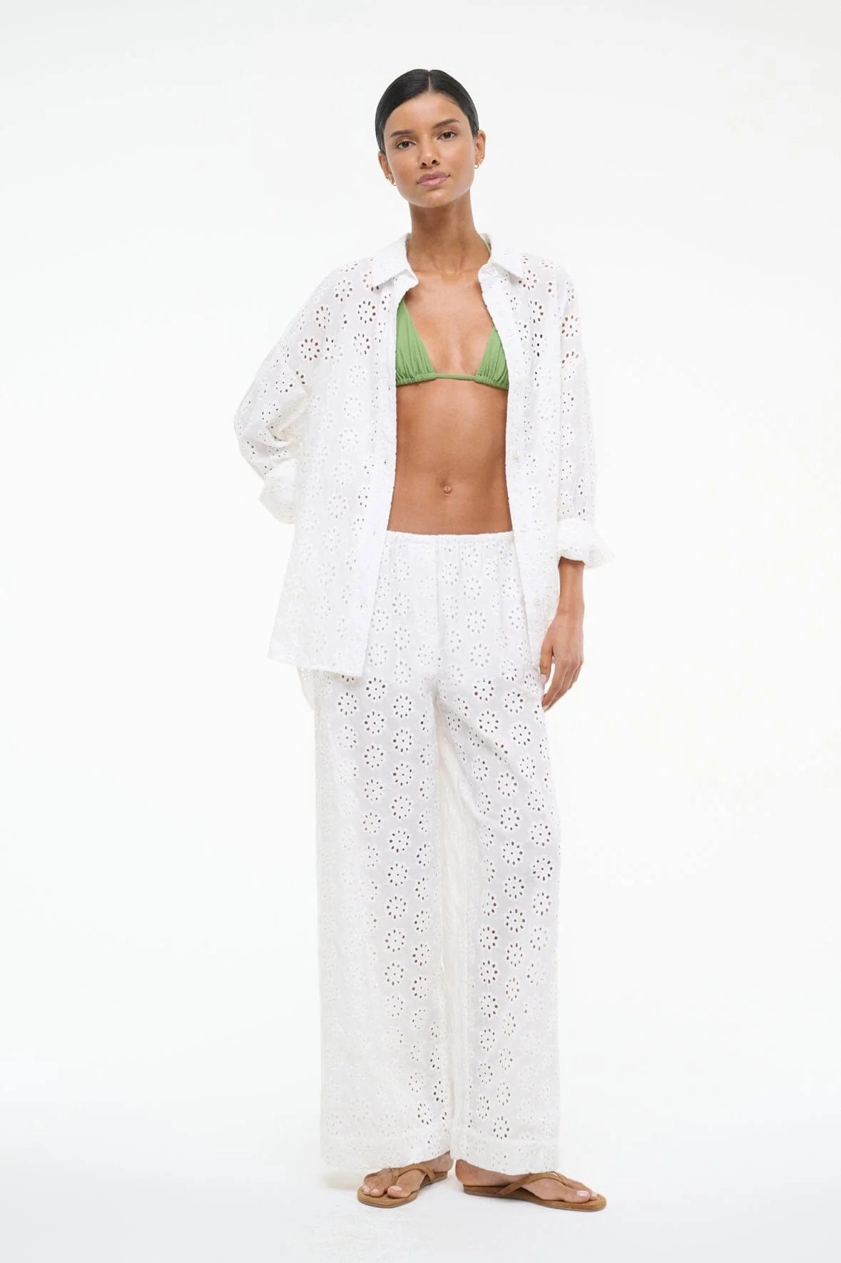 Bonfire Pant in White Eyelet Speed Soul Stylish accessories