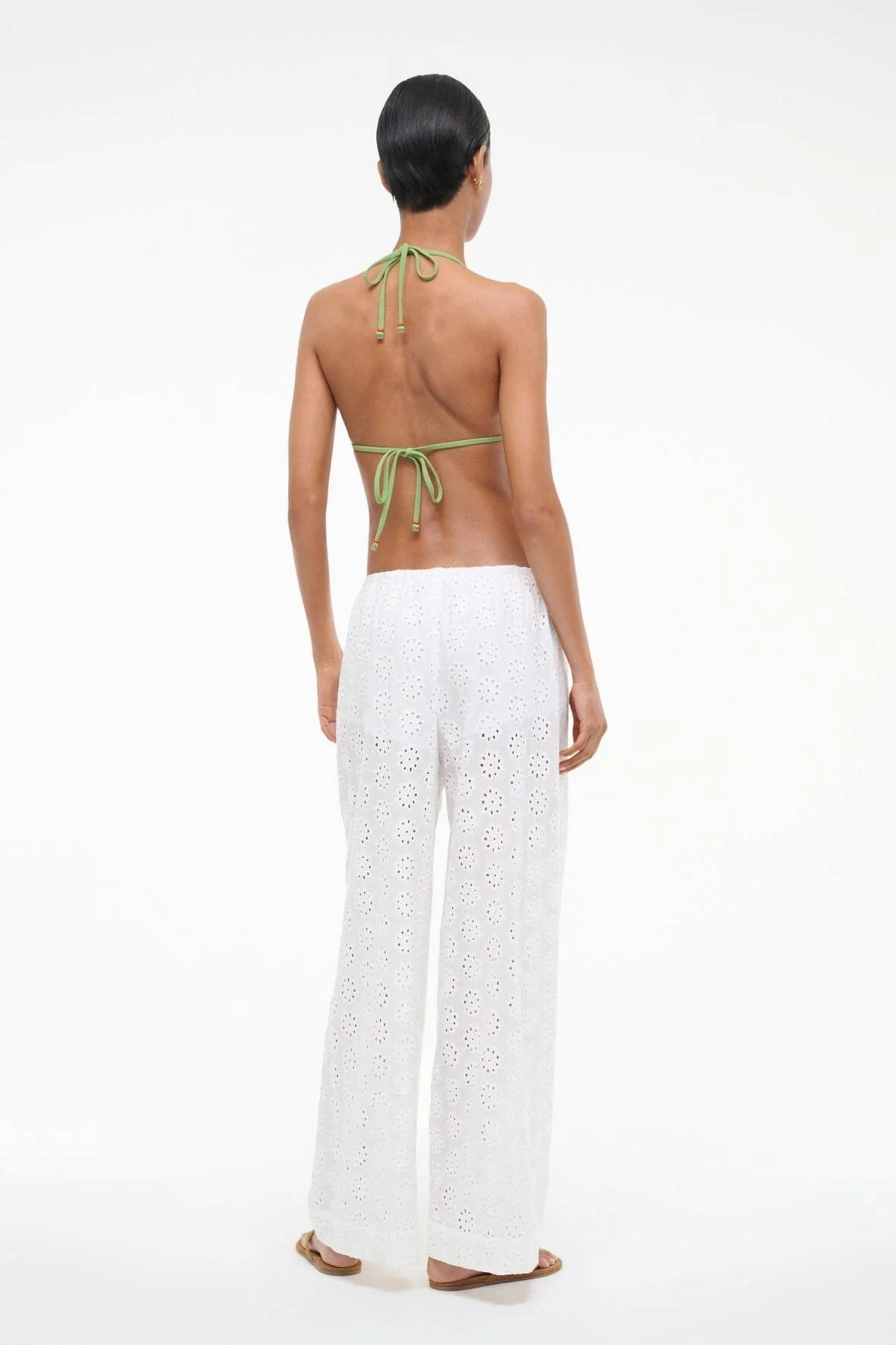 Bonfire Pant in White Eyelet FourWayStretchClothing Free Shape