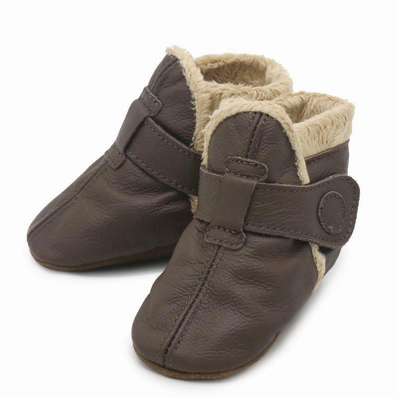 Odor Resistant Material Ultra Cushioned Heel Booties Dark Brown up to 4 Years Old