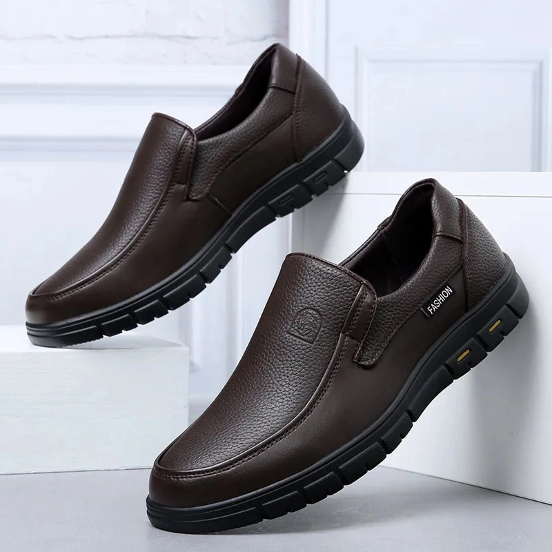 New Genuine Leather Handmade Shoes Casual Shoes For Men Flat Platform Walking Shoe Outdoor Footwear Loafers Breathable Sneakers unisex - style
