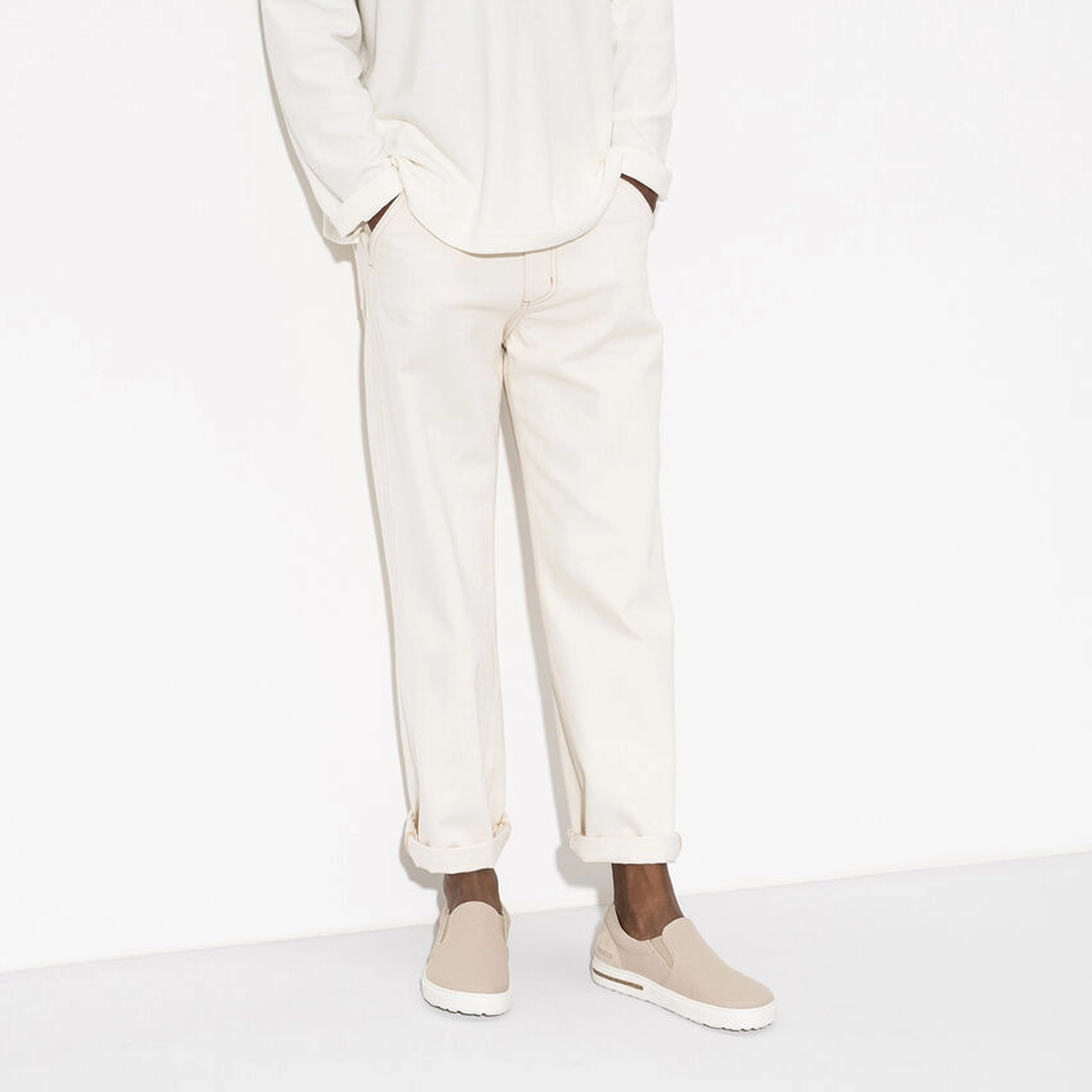 Grace Vibe Birkenstock Oswego Slip On Sneaker (Men) - Sandcastle Canvas