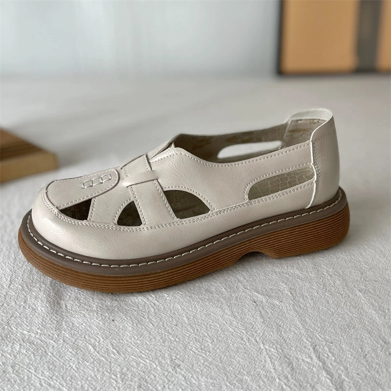 Adjustable Strap Closure Women Summer Comfortable Trendy Roman Style Hollow Sandals