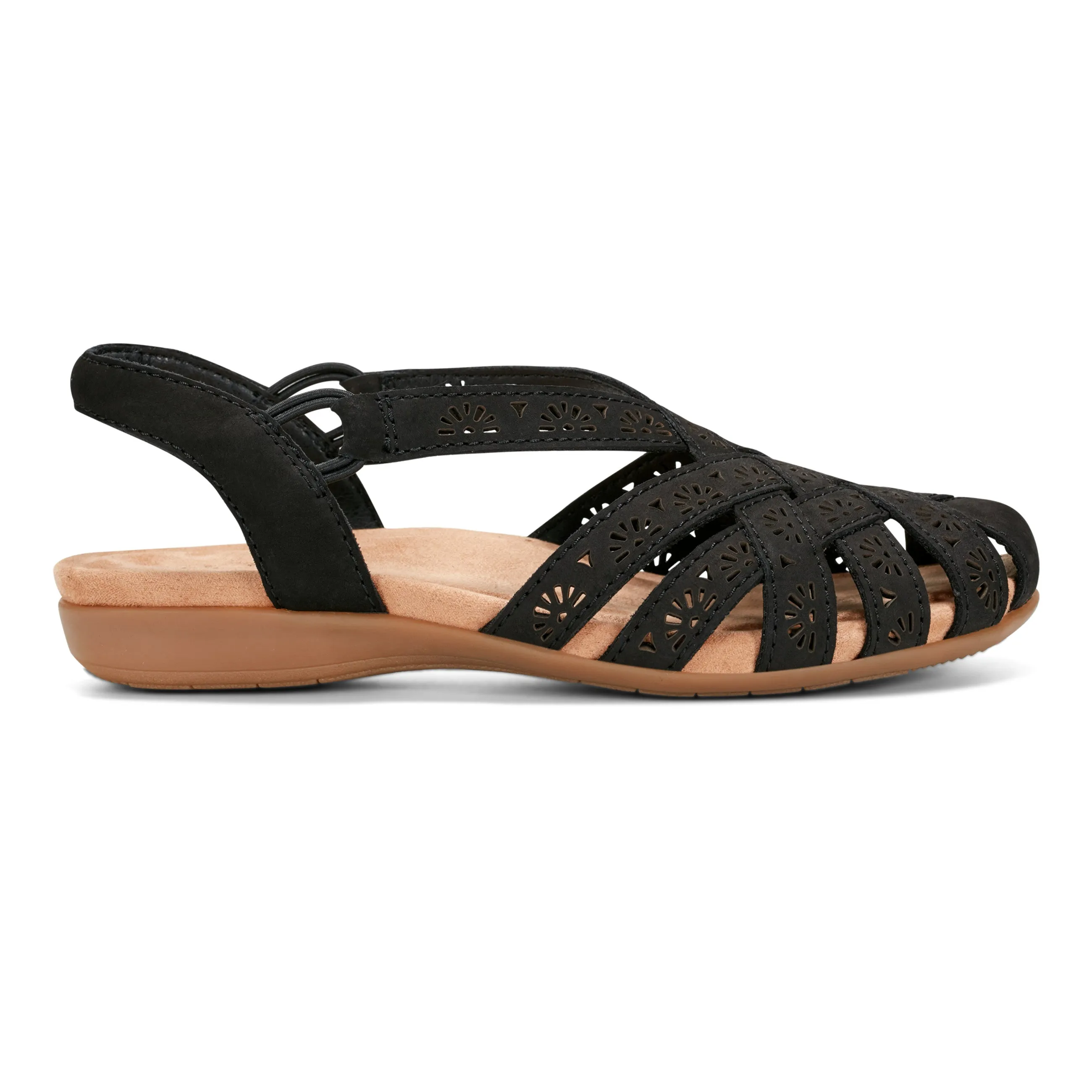 Briel Round Toe Casual Slingback Flat Sandals decorative
