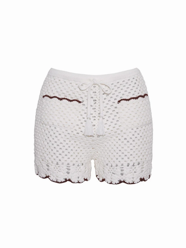 Brix Shorts in Ivory/Coffee Urban Pulse Sporty Jacket