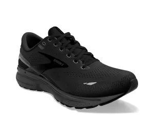 BROOKS MENS GHOST 15 - BLACK / BLACK Timeless Performance Flexible Support