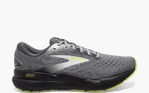 BROOKS MENS GHOST 16 - PRIMER GREY / LIME valuable lace up closure