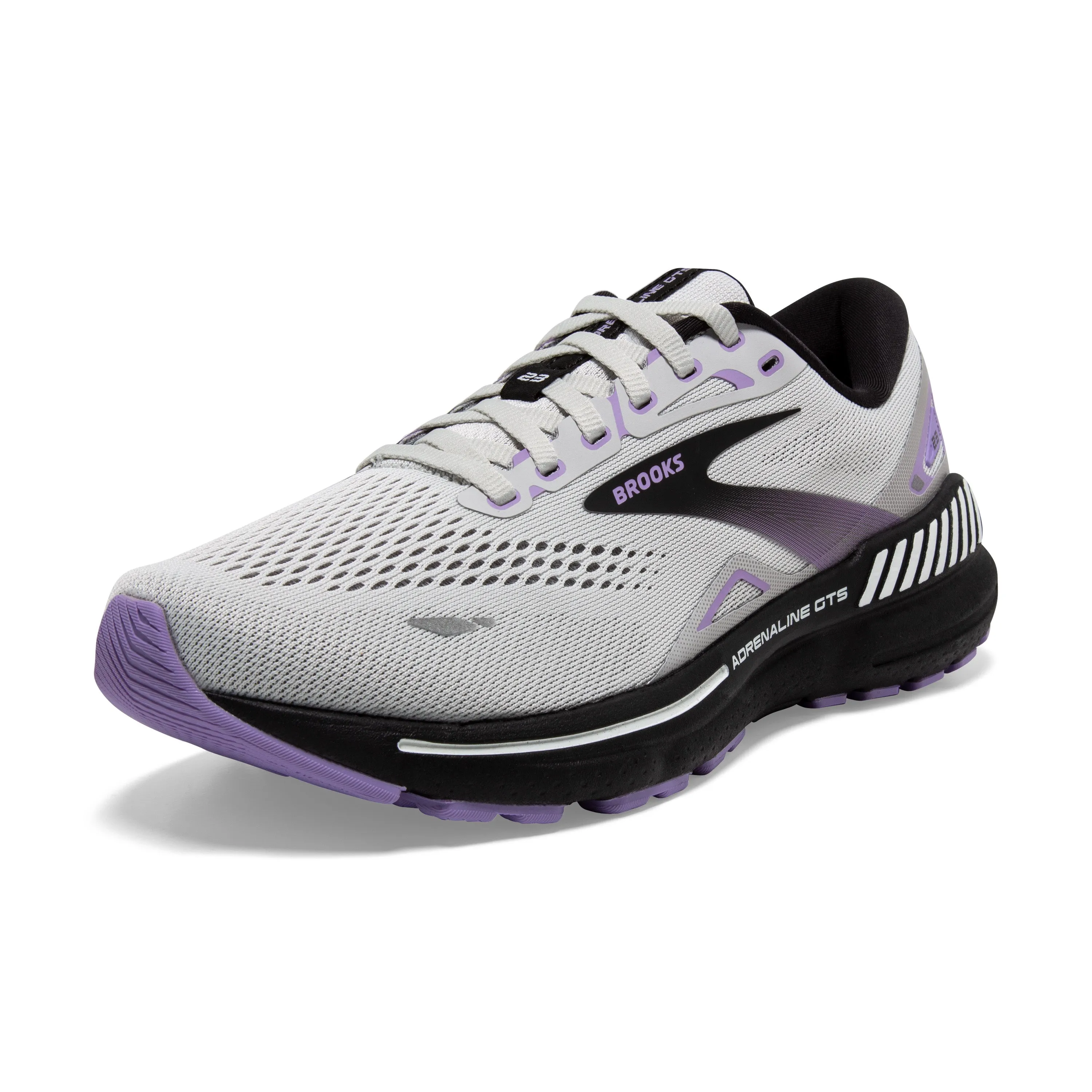 Stylish grip BROOKS WOMEN'S ADRENALINE GTS 23 - GREY/BLACK/PURPLE