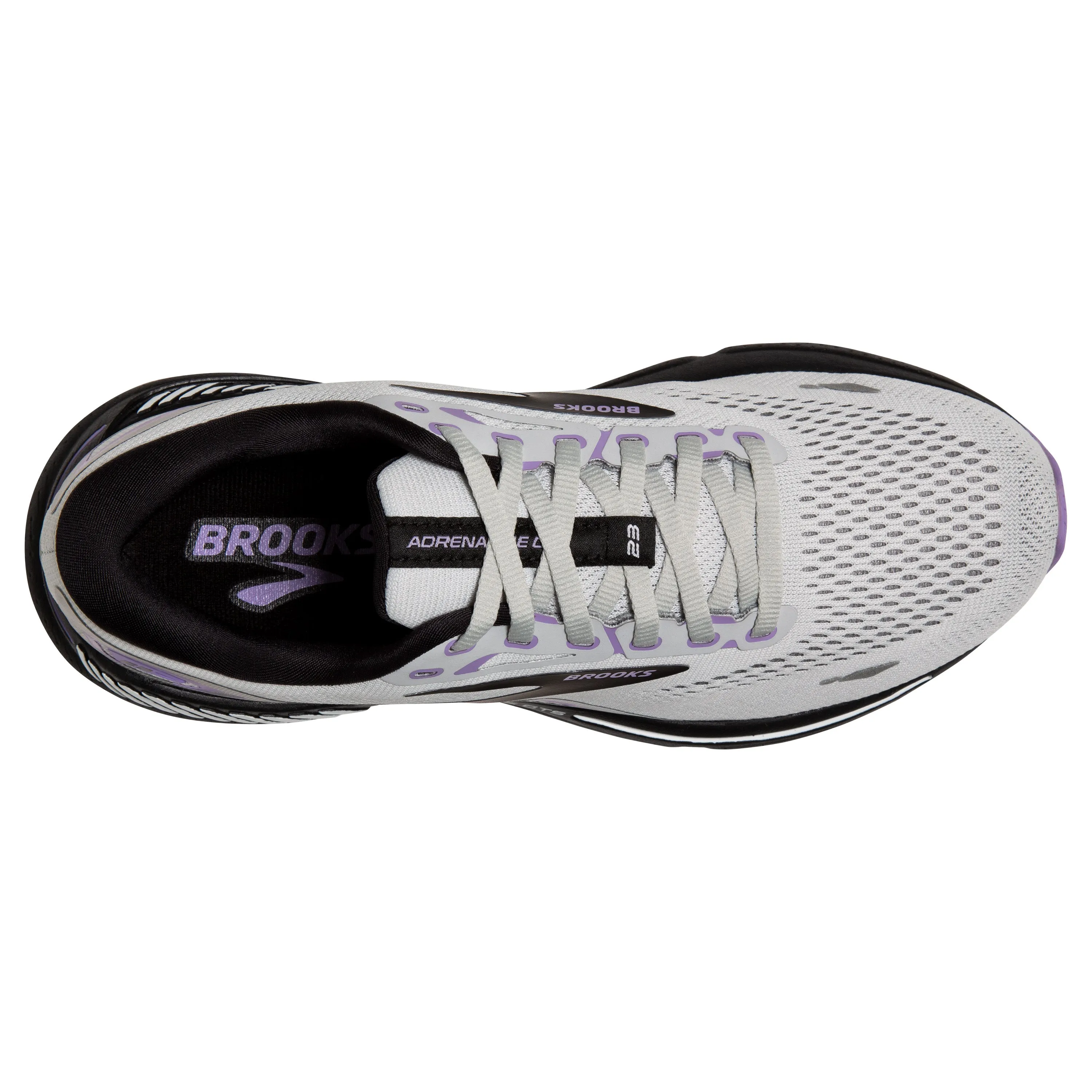 BROOKS WOMEN'S ADRENALINE GTS 23 - GREY/BLACK/PURPLE Impact protection