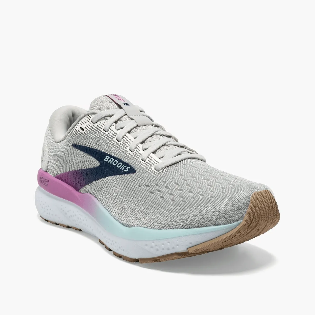 BROOKS WOMENS GHOST 16 - GREY / ESTATE BLUE Functional shock absorption
