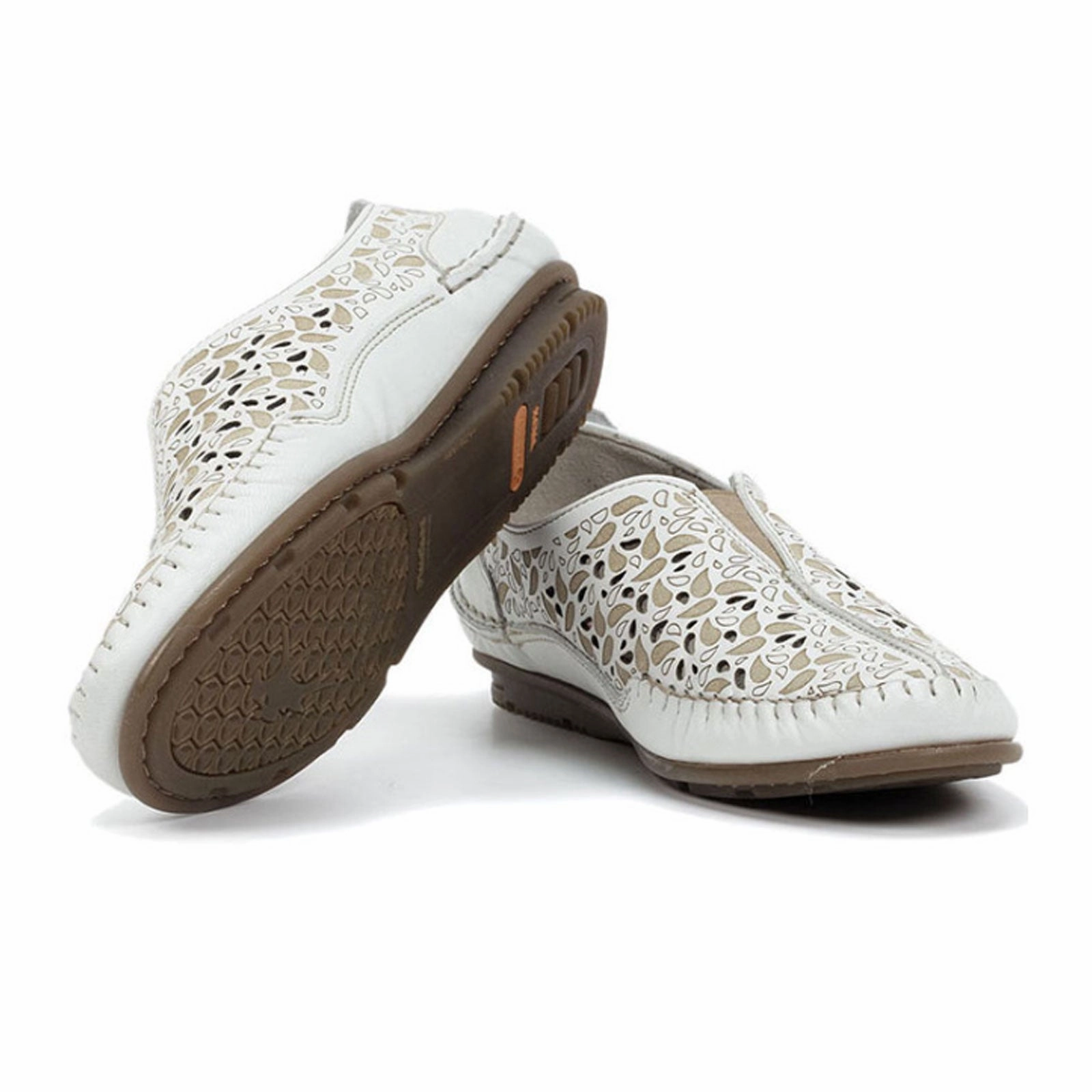 Skin Tone Everyday Movement Fluchos Elsa F1182 Slip On (Women) - White
