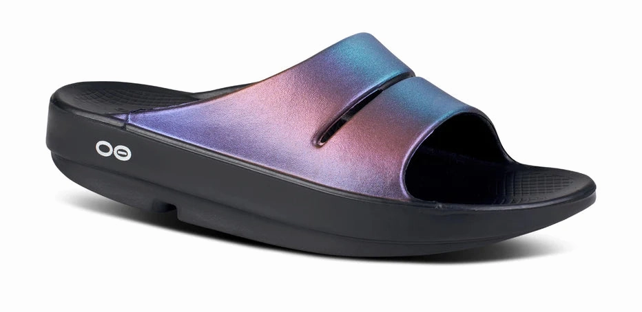 OOFOS OOAHH LUXE SLIDE MIDNIGHT Relaxing Sandals