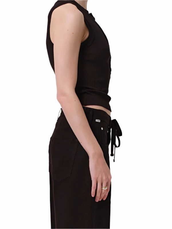 Warm Jacket Love Glow Caralyn Tank in Chocolate